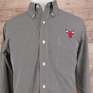 Chicago Bulls Shirt Mens XL NBA Basketball Long Sleeve Button Antigua